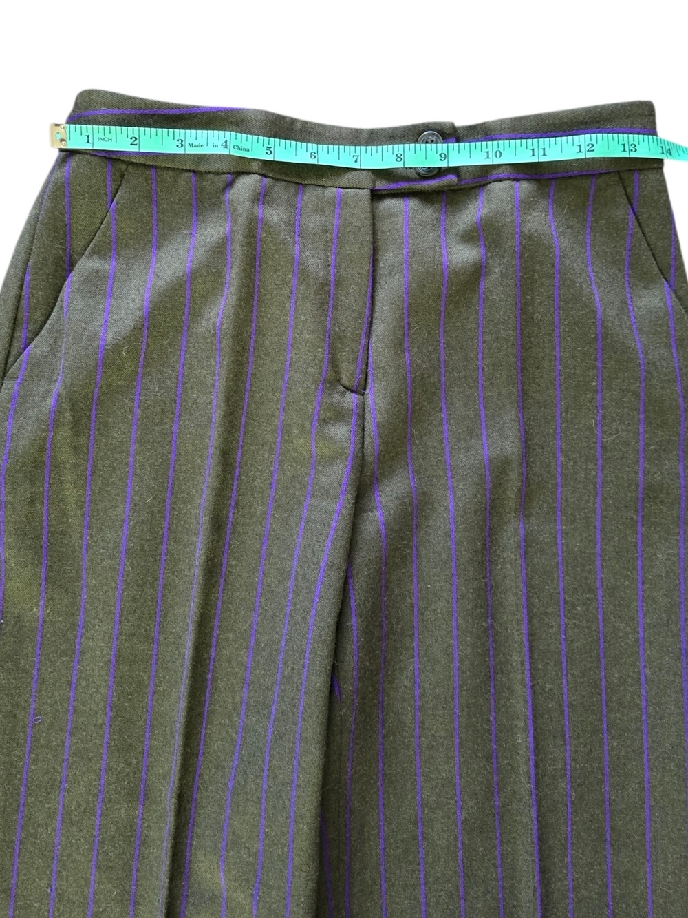ETRO Milano Gray Lightweight Wool Wide Leg Trouser Pants - Picture 4 of 5